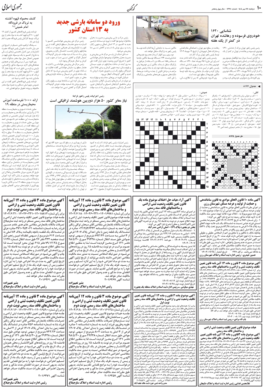 ورود دو سامانه بارشي جديد به 13 استان کشور